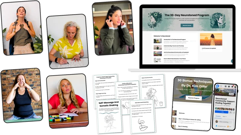 Colagem de materiais e vídeos do programa Neurotoned